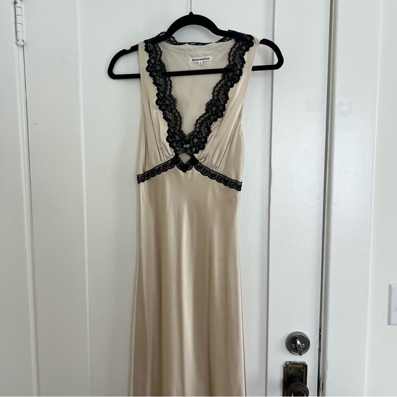 Reformation Aliceyn Silk Dress - Picture 4 of 8